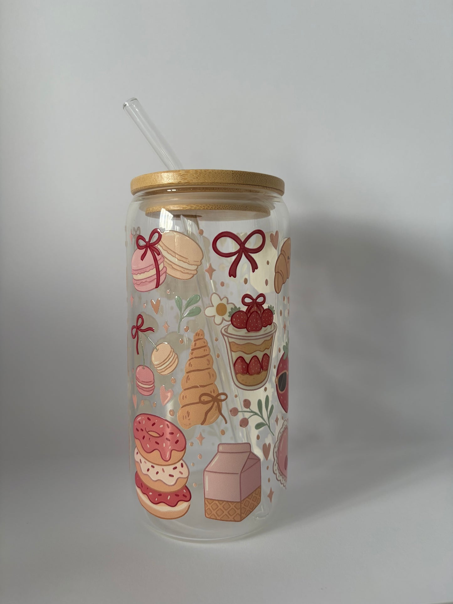 Strawberry Café Treats Glass Tumbler
